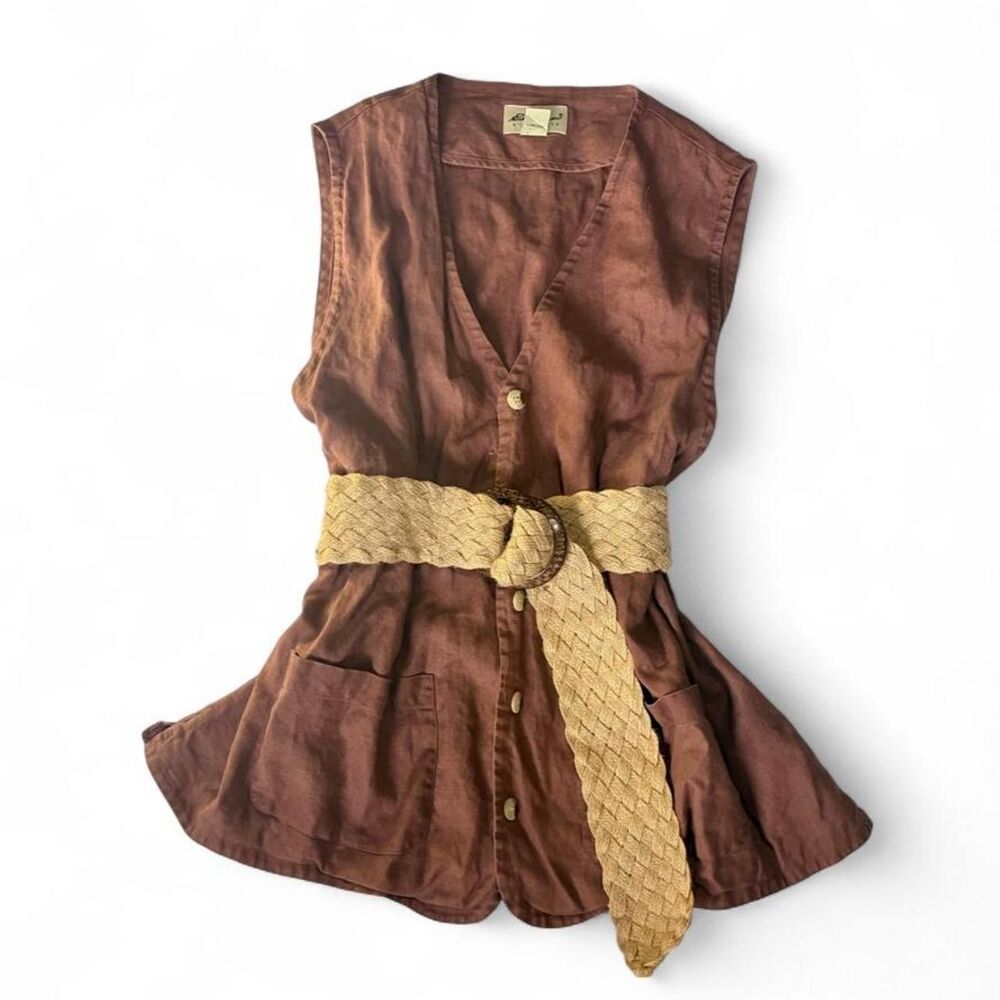 Eddie-bauer Women's Brown and Burgundy Gilet